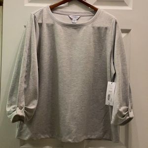 Liz Claiborne Light Heather Gray top
